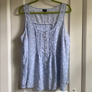 Sheer floral tank